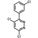 structure of CAS# 849021-04-1, 4,6-Dichloro-3-(3-chlorophenyl)pyridazine;3-(3-Chlorophenyl)-4,6-dichloropyridazine;MFCD06800549;ZINC01529085