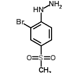 structure of CAS# 849035-73-0, [2-Bromo-4-(methylsulfonyl)phenyl]hydrazine;(2-bromo-4-(methylsulfonyl)phenyl)hydrazine;[2-Bromo-4-(methylsulphonyl)phenyl]hydrazine;2-Bromo-4-(methylsulfonyl)-1-hydrazinobenzene