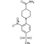 structure of CAS# 849035-88-7, 1-[4-(Methylsulfonyl)-2-nitrophenyl]-4-piperidinecarboxamide;1-(4-(methylsulfonyl)-2-nitrophenyl)piperidine-4-carboxamide;1-[4-(Methylsulfonyl)-2-nitrophenyl]piperidine-4-;1-[4-(Met<wbr>hylsulpho<wbr>nyl)-2-ni<wbr>trophenyl<wbr>]piperidi<wbr>ne-4-carb<wbr>oxamide