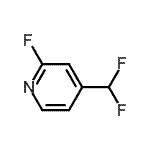 structure of CAS# 84940-51-2, 4-(Difluoromethyl)-2-fluoropyridine;2-Fluoro-4-(difluoromethyl)pyridine;4-(difluoromethyl)-2-fluoropyridine;MFCD19442245
