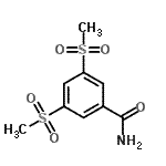 结构式 CAS# 849924-85-2, 3,5-二(甲基磺酰基)苯甲酰胺