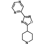结构式 CAS# 849925-00-4, 2-[5-(4-哌啶基)-1,2,4-恶二唑-3-基]吡嗪