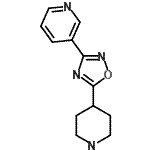 structure of CAS# 849925-01-5, 3-[5-(4-Piperidinyl)-1,2,4-oxadiazol-3-yl]pyridine;