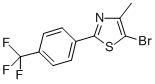 structure of CAS# 850375-27-8, 5-Bromo-4-Methyl-2-[4-(Trifluoromethyl)Phenyl]-1,3-Thiazole;5-BROMO-4-METHYL-2-[4-(TRIFLUOROMETHYL)PHENYL]-1,3-THIAZOLE