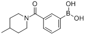 structure of CAS# 850567-30-5, 3-(4-Methylpiperidine-1-Carbonyl)Phenylboronic Acid;3-(4-Methyl-1-Piperidinylcarbonyl)Benzeneboronic Acid, 95%;[3-(4-METHYLPIPERIDINE-1-CARBONYL)]BENZENEBORONIC ACID;3-(4-METHYLPIPERIDINE-1-CARBONYL)PHENYLBORONIC ACID