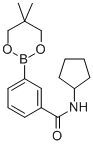 结构式 CAS# 850567-45-2, 3-(环戊基氨基羰基)苯硼酸新戊二醇酯