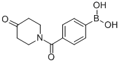 structure of CAS# 850568-23-9, 4-(4-Oxopiperidine-1-Carbonyl)Phenylboronic Acid;4-(4-Oxo-1-Piperidinylcarbonyl)Benzeneboronic Acid, 95%;4-(4-Oxopiperidin-1-Ylcarbonyl)Benzeneboronic Acid 95%;4-(4-Oxopiperidin-1-Ylcarbonyl)Benzeneboronic Acid
