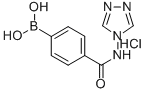 结构式 CAS# 850568-29-5, 4-((4H-1,2,4-三唑-4-基)氨基甲酰)苯基硼酸盐酸盐