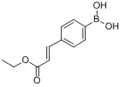 structure of CAS# 850568-49-9, Ethyl 4-Boronocinnamate;4-(Trans-3-Ethoxy-3-Oxo-1-Propen-1-Yl)Benzeneboronic Acid, 96%;4-(E-3-Ethoxy-3-Oxo-1-Propen-1-Yl)Benzeneboronic Acid 96%;4-(E-3-ETHOXY-3-OXO-1-PROPEN-1-YL)BENZENEBORONIC ACID