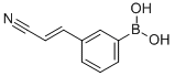 structure of CAS# 850568-53-5, 3-(3-Boronophenyl)Acrylonitrile;3-[(E)-Cyanoethenyl]Benzeneboronic Acid, (2E)-3-(3-Boronophenyl)Acrylonitrile;3-(Trans-2-Cyanovinyl)Benzeneboronic Acid, 95%;[3-(2-Cyanoeth-1-En-1-Yl)Phenyl]Boronic Acid