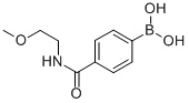 structure of CAS# 850589-34-3, 4-(2-Methoxyethylaminocarbonyl)Benzeneboronic Acid;4-(2-Methoxyethylaminocarbonyl)Benzeneboronic Acid 98%;4-[(2-Methoxyethyl)Carbamoyl]Benzeneboronic Acid 98%;4-(2-Methoxyethylcarbamoyl)Benzeneboronic Acid, 98%
