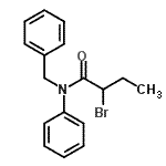 structure of CAS# 851073-30-8, N-Benzyl-2-bromo-N-phenylbutanamide;N-BENZYL-2-BROMO-N-PHENYLBUTANAMIDE