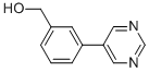 structure of CAS# 852180-75-7, (3-Pyrimidin-5-Ylphenyl)Methanol;(3-Pyrimidin-5-Ylphenyl)Methanol 97%;[3-(5-PYRIMIDINYL)PHENYL]METHANOL;(3-PYRIMIDIN-5-YLPHENYL)METHANOL