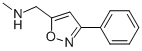structure of CAS# 852431-00-6, 5-[(Methylamino)Methyl]-3-Phenylisoxazole;N-Methyl-1-(3-Phenylisoxazol-5-Yl)Methanamine(SALTDATA: Hcl 0.2H2O);N-Methyl-1-(3-Phenylisoxazol-5-Yl)Methanamine;5-[(Methylamino)Methyl]-3-Phenylisoxazole 97%
