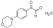structure of CAS# 852633-82-0, 4-Morpholinophenylglyoxal Hydrate;2-[4-(Morpholin-4-Yl)Phenyl]-2-Oxoacetaldehyde Hydrate;4-MORPHOLINOPHENYLGLYOXAL HYDRATE, 95+%;4-MORPHOLINOPHENYLGLYOXAL HYDRATE