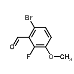 结构式 CAS# 853792-27-5, 6-溴-2-氟-3-甲氧基苯甲醛