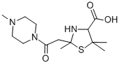 CAS 登录号：85486-56-2， 4-羧基-2,5,5-三甲基噻唑烷-2-乙酰-N-甲基哌嗪