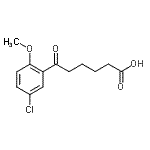 结构式 CAS# 854879-20-2, 6-(5-氯-2-甲氧基苯基)-6-氧代己酸