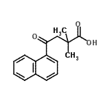 结构式 CAS# 854904-16-8, 2,2-二甲基-4-(1-萘基)-4-氧代丁酸