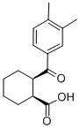 结构式 CAS# 85603-43-6, 顺式-2-(3,4-二甲基苯甲酰)环己烷-1-羧酸
