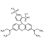 CAS#: 85681-99-8， 4-[3,6-Bis(diethylamino)-9H-xanthen-9-yl]-1,3-benzenedisulfonic acid