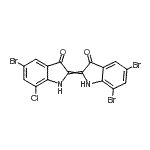 CAS#: 85702-64-3， 5,7-Dibromo-2-(5-bromo-7-chloro-3-oxo-1,3-dihydro-2H-indol-2-ylidene)-1,2-dihydro-3H-indol-3-one