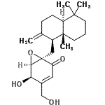 CAS#: 85754-70-7， (1R,5R,6R)-5-Hydroxy-4-(hydroxymethyl)-1-{[(1S,4aS,8aS)-5,5,8a-trimethyl-2-methylenedecahydro-1-naphthalenyl]methyl}-7-oxabicyclo[4.1.0]hept-3-en-2-one