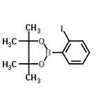 structure of CAS# 857934-82-8, 2-(2-Iodophenyl)-4,4,5,5-tetramethyl-1,3,2-dioxaborolane