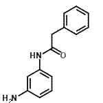 structure of CAS# 85856-32-2, N-(3-Aminophenyl)-2-phenylacetamide;N-(3-aminophenyl)-2-phenylacetamide;AN-652/41610221;MFCD01806275
