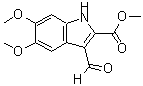 structure of CAS# 858749-33-4, Methyl 3-formyl-5,6-dimethoxy-1H-indole-2-carboxylate;3-Formyl-<wbr>5,6-dimet<wbr>hoxy-1H-i<wbr>ndole-2-c<wbr>arboxylic<wbr> acid met<wbr>hyl ester;methyl 3-formyl-5,6-dimethoxy-1H-indole-2-carboxylate;methyl 3-formyl-5,6-dimethoxyindole-2-carboxylate