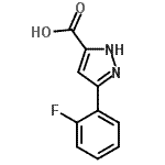 结构式 CAS# 859155-87-6, 3-(2-氟苯基)-1H-吡唑-5-羧酸