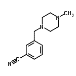 结构式 CAS# 859850-90-1, 3-[(4-甲基-1-哌嗪基)甲基]苯甲腈