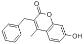 structure of CAS# 86-44-2, 3-Benzyl-7-Hydroxy-4-Methyl-2H-Chromen-2-One;7-Hydroxy-4-Methyl-3-(Phenylmethyl)-2-Chromenone;3-(Benzyl)-7-Hydroxy-4-Methyl-Coumarin;Oprea1_231684