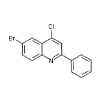 structure of CAS# 860195-69-3, 6-Bromo-4-chloro-2-phenylquinoline;Bromochlorophenylquinoline;MFCD02684146