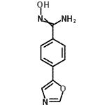 结构式 CAS# 860649-01-0, N'-羟基-4-(1,3-恶唑-5-基)苯甲脒
