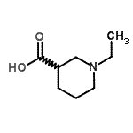 结构式 CAS# 861071-98-9, 1-乙基-3-哌啶羧酸