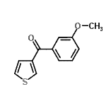 structure of CAS# 861223-63-4, (3-Methoxyphenyl)(3-thienyl)methanone;3-(3-methoxybenzoyl)thiophene