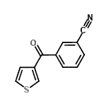 结构式 CAS# 861224-01-3, 3-(3-噻吩基羰基)苯甲腈