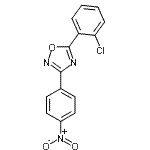 structure of CAS# 861238-44-0, 5-(2-Chlorophenyl)-3-(4-nitrophenyl)-1,2,4-oxadiazole;5-(2-chlorophenyl)-3-(4-nitrophenyl)-1,2,4-oxadiazole