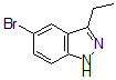 结构式 CAS# 864774-67-4, 5-溴-3-乙基-1H-吲唑