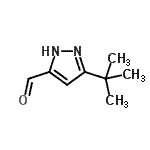 结构式 CAS# 865138-11-0, 3-(2-甲基-2-丙基)-1H-吡唑-5-甲醛
