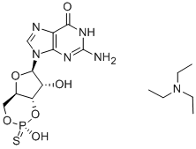 结构式 CAS# 86562-10-9, 鸟苷-3',5'-环单硫代磷酸酯钠盐