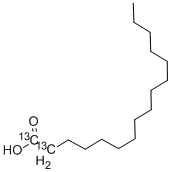 structure of CAS# 86683-25-2, Hexadecanoic Acid-1,2-13C2