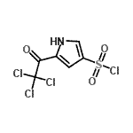 结构式 CAS# 867330-05-0, 5-(三氯乙酰基)-1H-吡咯-3-磺酰氯