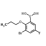 structure of CAS# 868272-84-8, (3-Bromo-5-fluoro-2-propoxyphenyl)boronic acid;3-Bromo-5-fluoro-2-propoxyphenylboronic acid;565784_ALDRICH