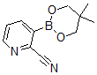 结构式 CAS# 868944-75-6, 3-(5,5-二甲基-1,3,2-二氧硼杂环己烷-2-基)-2-吡啶甲腈