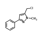 结构式 CAS# 869901-14-4, 5-(氯甲基)-1-甲基-3-苯基-1H-吡唑