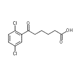 structure of CAS# 870287-01-7, 6-(2,5-Dichlorophenyl)-6-oxohexanoic acid;6-(2,5-dichlorophenyl) -6-oxohexanoic acid;6-(2,5-dichlorophenyl)-6-oxohexanoic acid