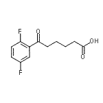 structure of CAS# 871127-77-4, 6-(2,5-Difluorophenyl)-6-oxohexanoic acid;6-(2,5-difluorophenyl)-6-oxohexanoic acid