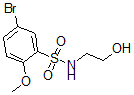结构式 CAS# 871269-14-6, 5-溴-N-(2-羟基乙基)-2-甲氧基-苯磺酰胺